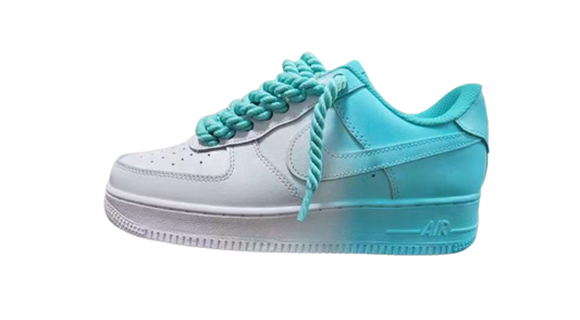 Air force 1 with blue rope laces