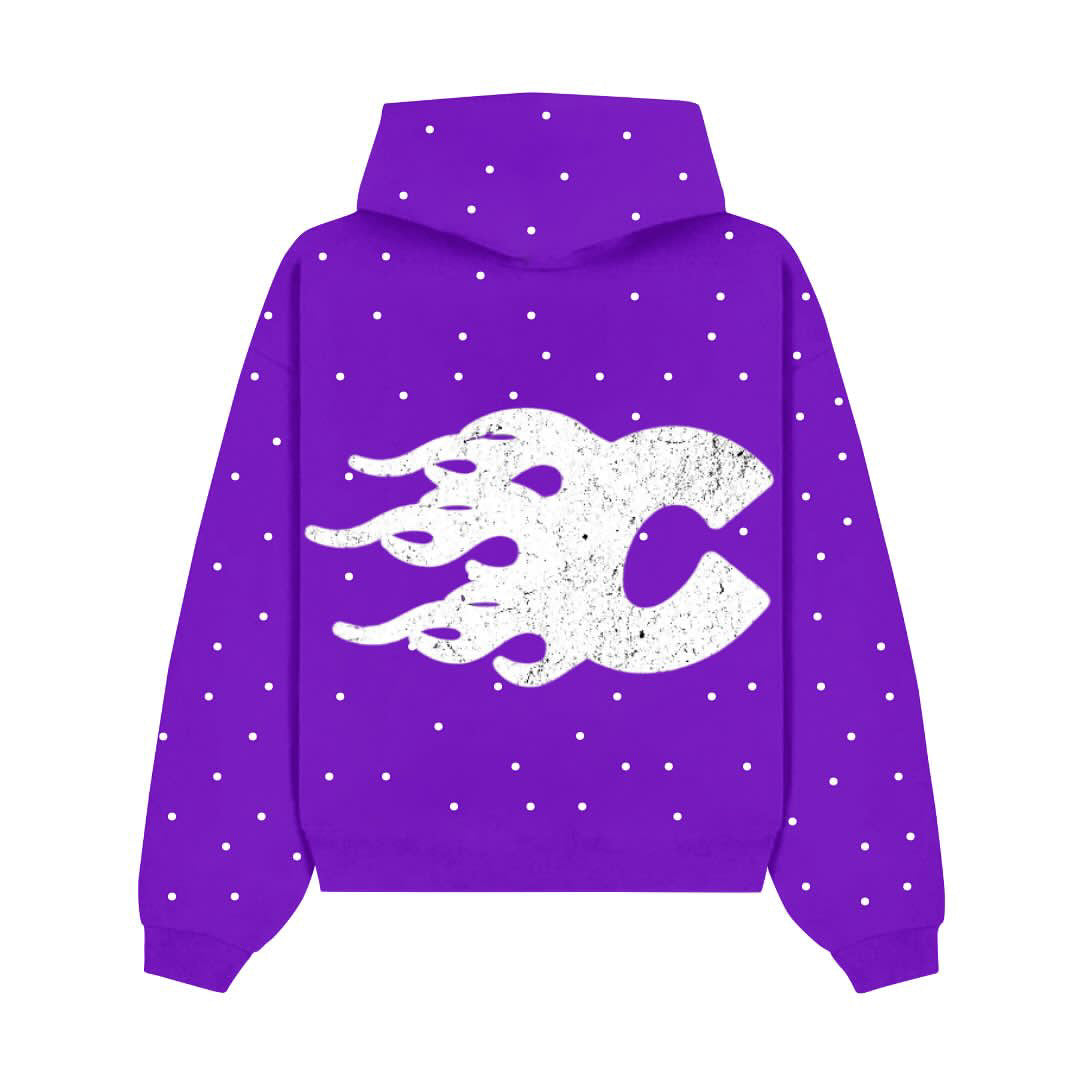 TheColdGallery Rhinestone Hoodie Purple