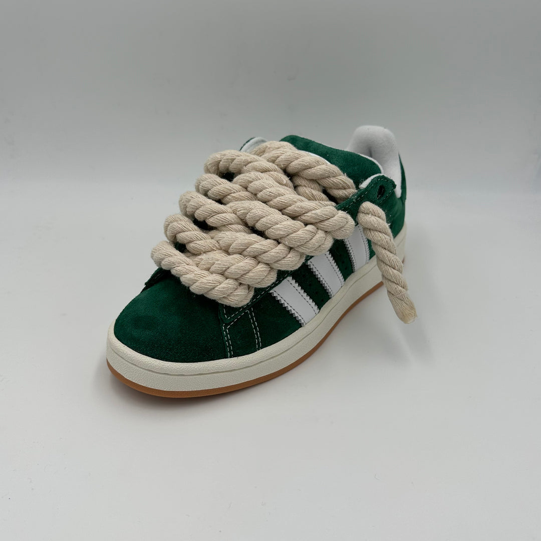 Adidas Originals Junior Campus 00S Green with rope laces  Sneaker