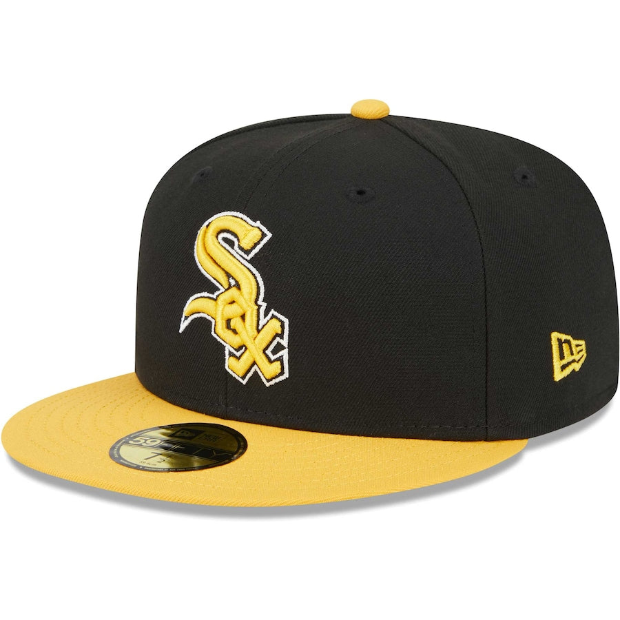 Men's Chicago White Sox New Era Black/Gold 59FIFTY Fitted Hat