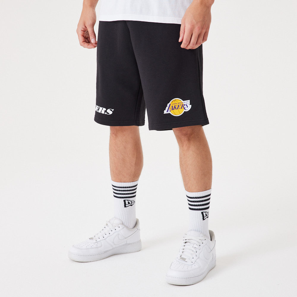 Los Angeles Lakers NBA Wordmark Oversized Black Shorts