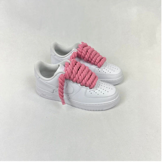 Air force 1 with pink Rope laces