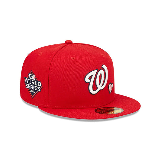 Washington MLB Team Heart Red 59FIFTY Fitted Cap