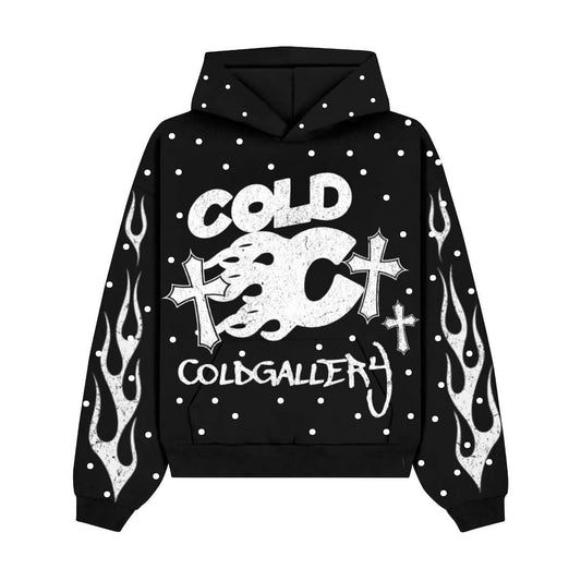 TheColdGallery Rhinestone Hoodie Black