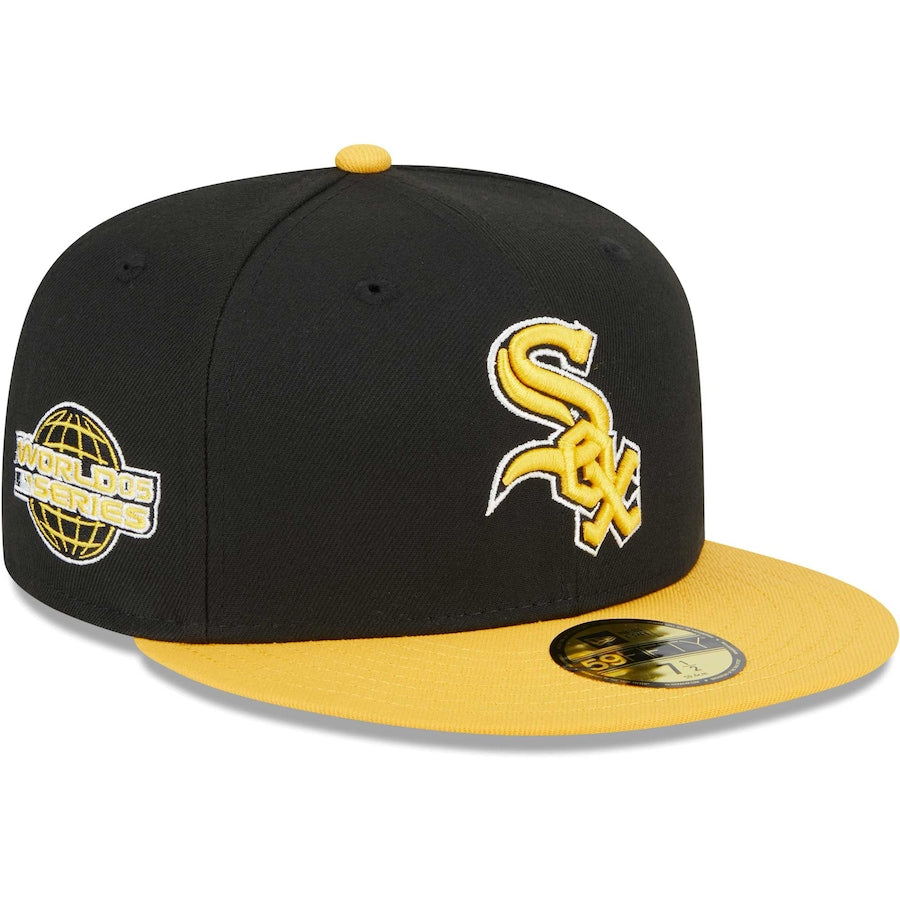 Men's Chicago White Sox New Era Black/Gold 59FIFTY Fitted Hat