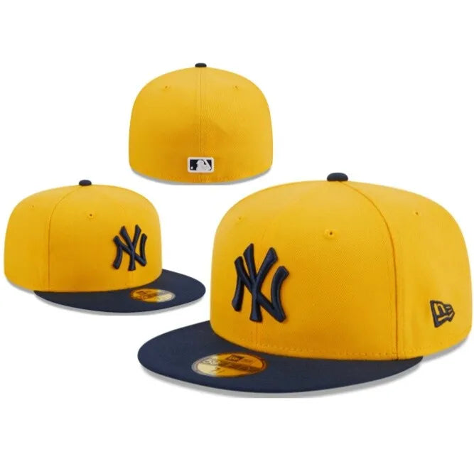 Yankees MLB New Era Fitted 59Fifty Hat -Yellow