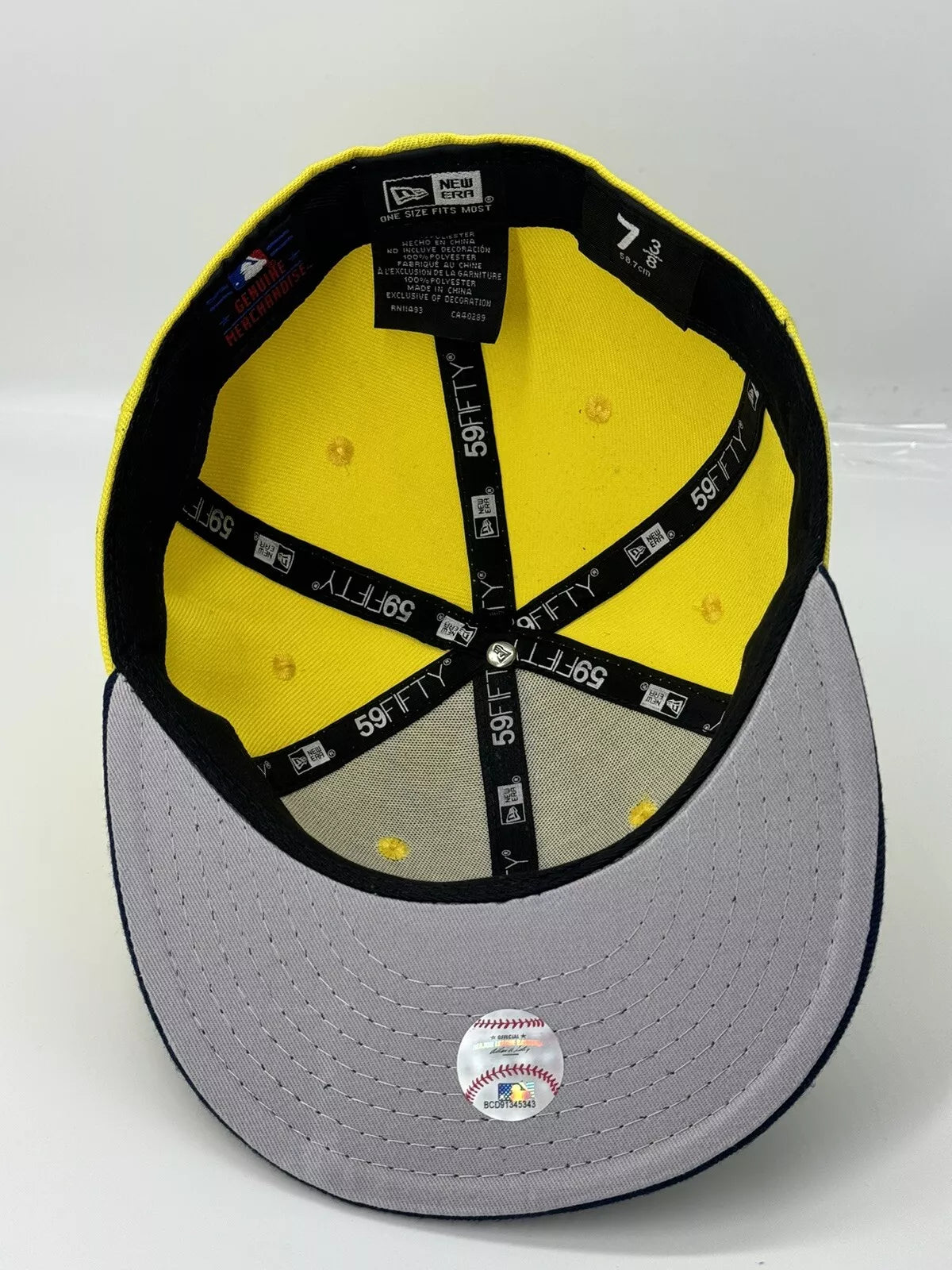 Yankees MLB New Era Fitted 59Fifty Hat -Yellow