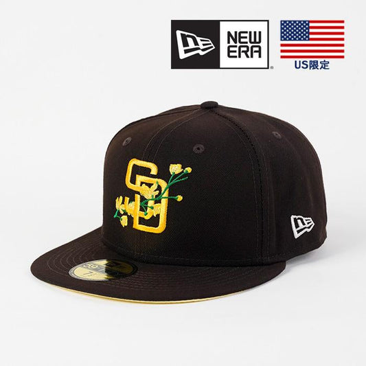 NEW brown world Series Bloom Patch 59Fifty Fitted Cap