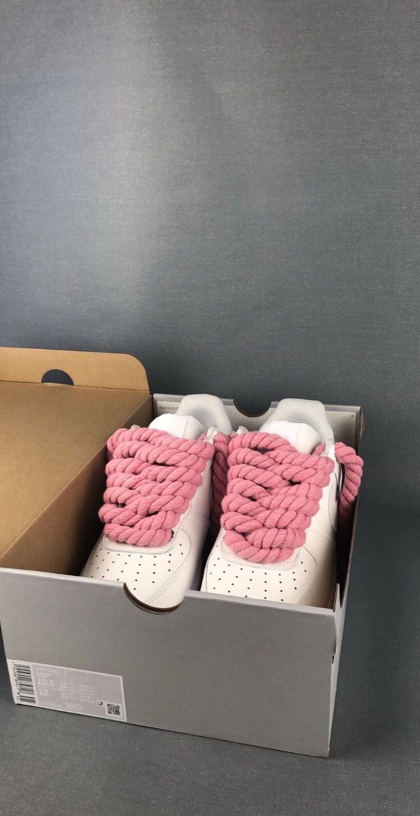 Air force 1 with pink Rope laces