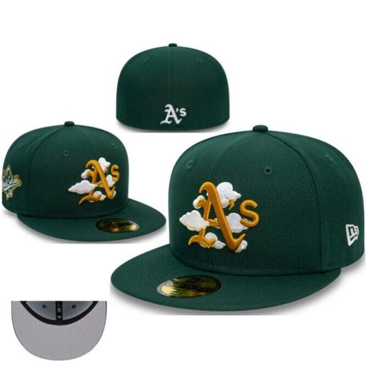 New Era Atlanta braves fitted cap 59FIFTY Green with clouds