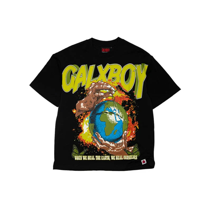 GALXBOY WORLD PEACE 2.0 T-SHIRT 'BLACK'