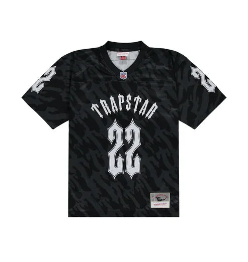 TRAPSTAR x NFL MITCHELL & NESS '22 FOOTBALL JERSEY BLACK